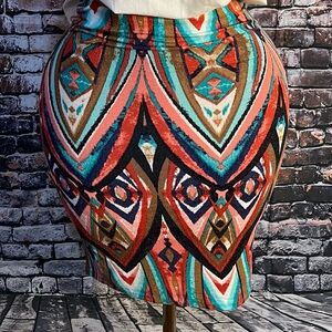 Knee length skirt with a beautiful designer